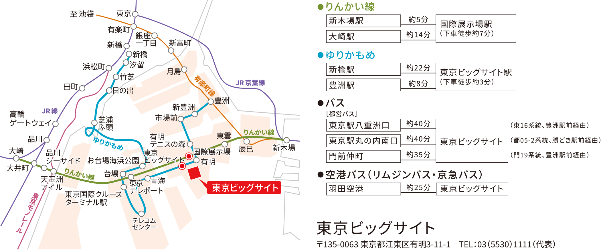 会場へのアクセス