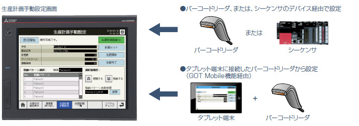 現場のGOTから生産計画を入力できます!
