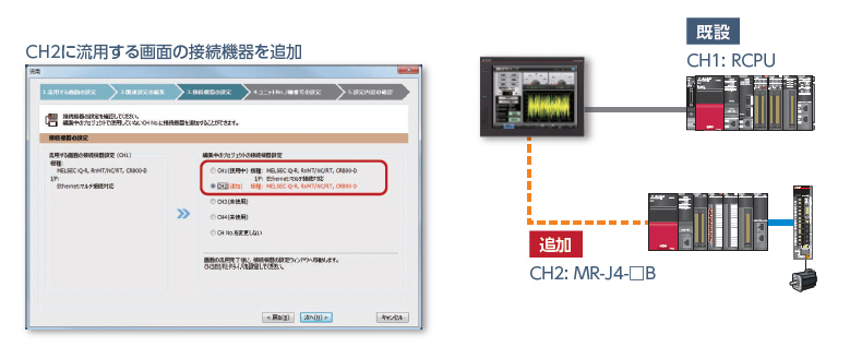 流用作成ウィザード:接続機器の設定
